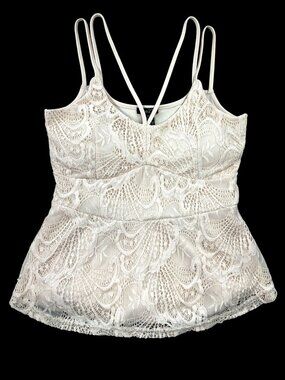 Y2K rue21 Lace Peplum Cami Strappy Top